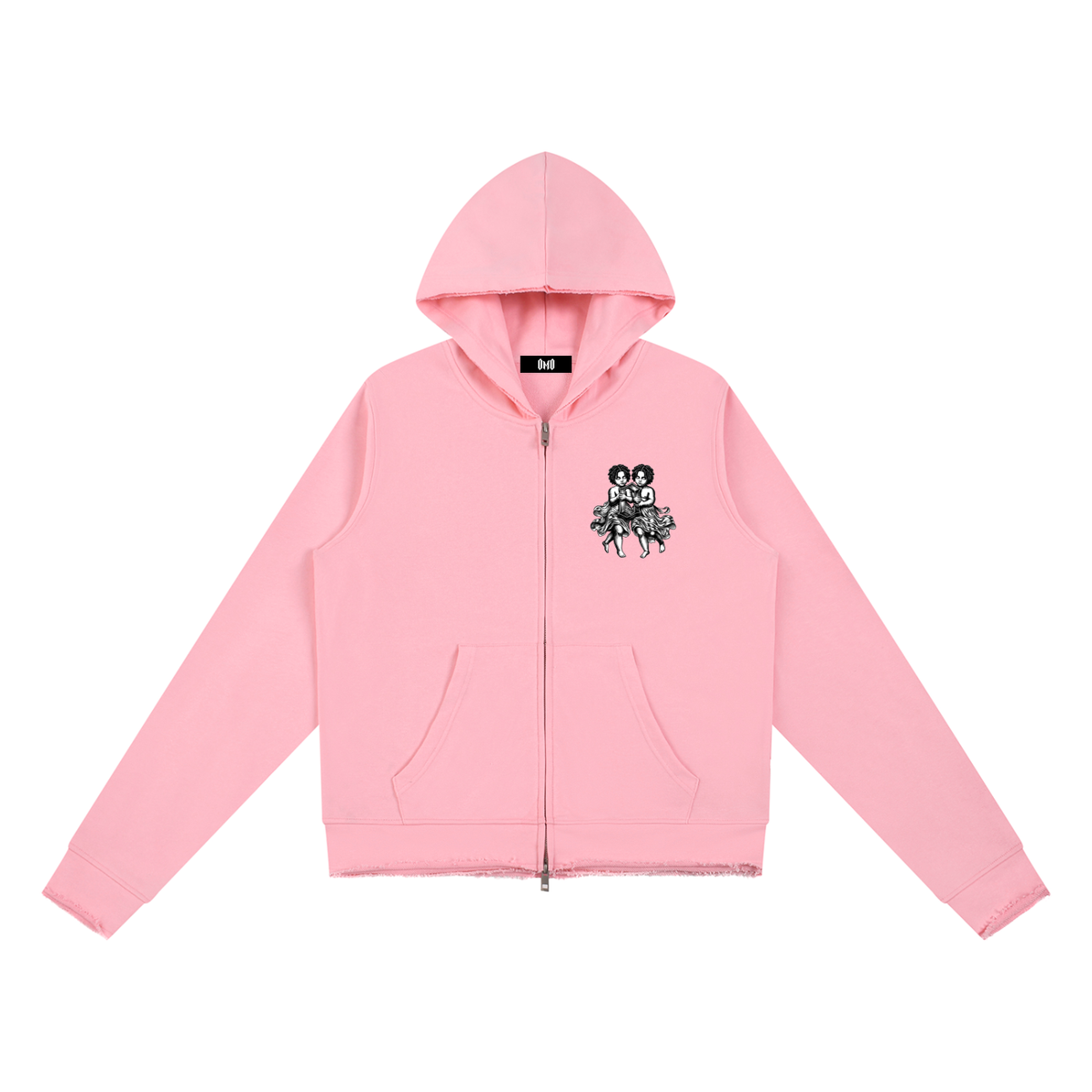 The Weight Of Originality (TWO) Women’s Raw Edge Full Zip Hoodie