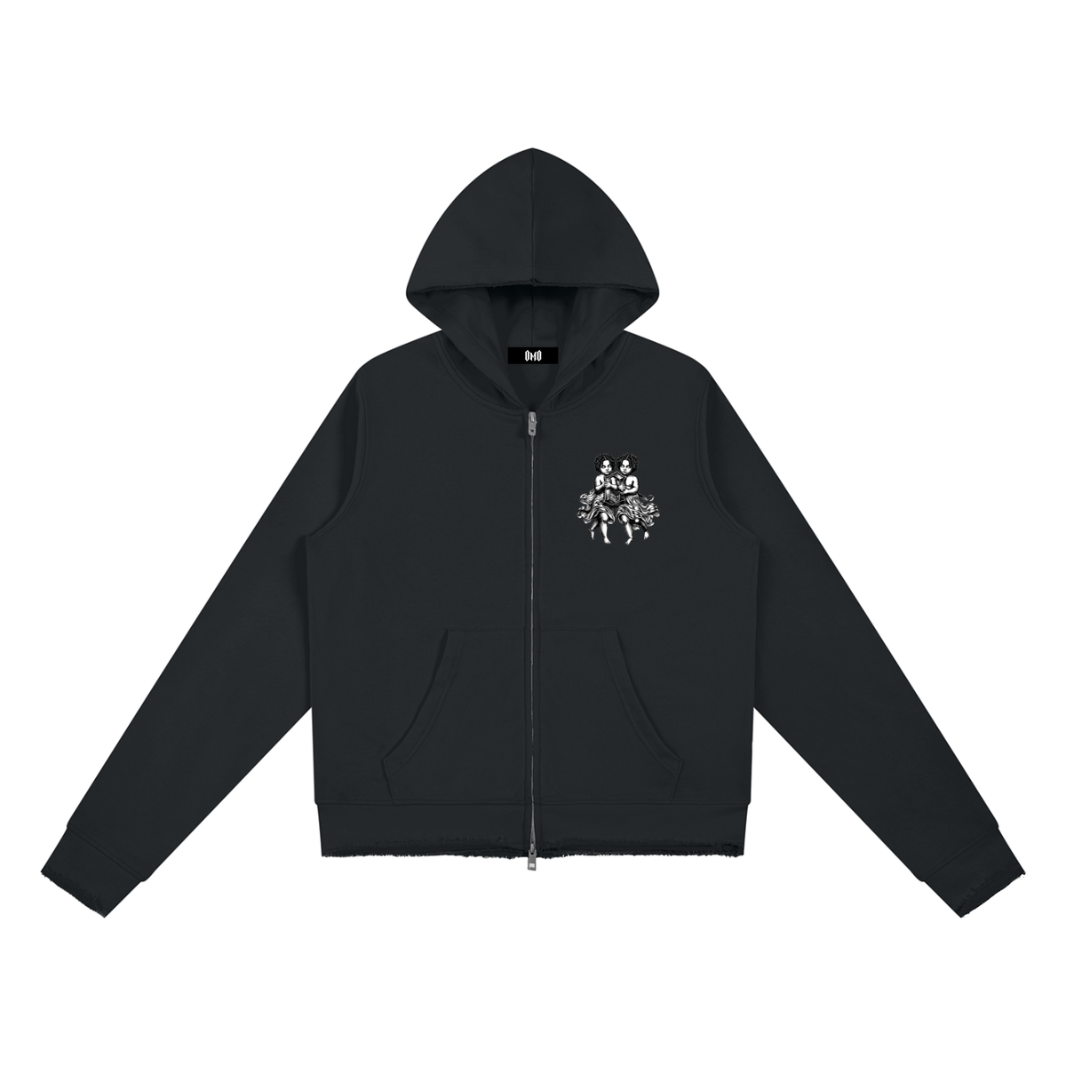The Weight Of Originality (TWO) Women’s Raw Edge Full Zip Hoodie