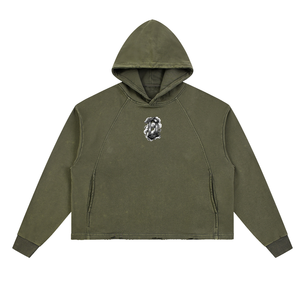 The Weight Of Originality (TWO) Vintage Washed Frayed-Hem Hoodie