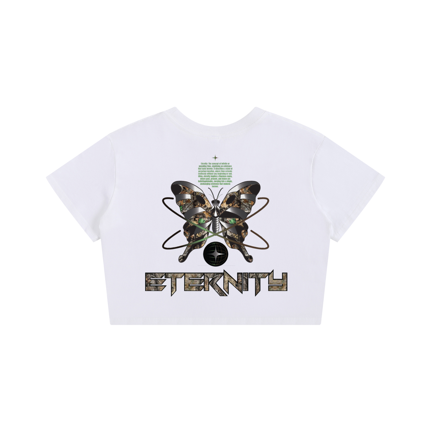 ETERNITY Moth Seamless Cropped Tee