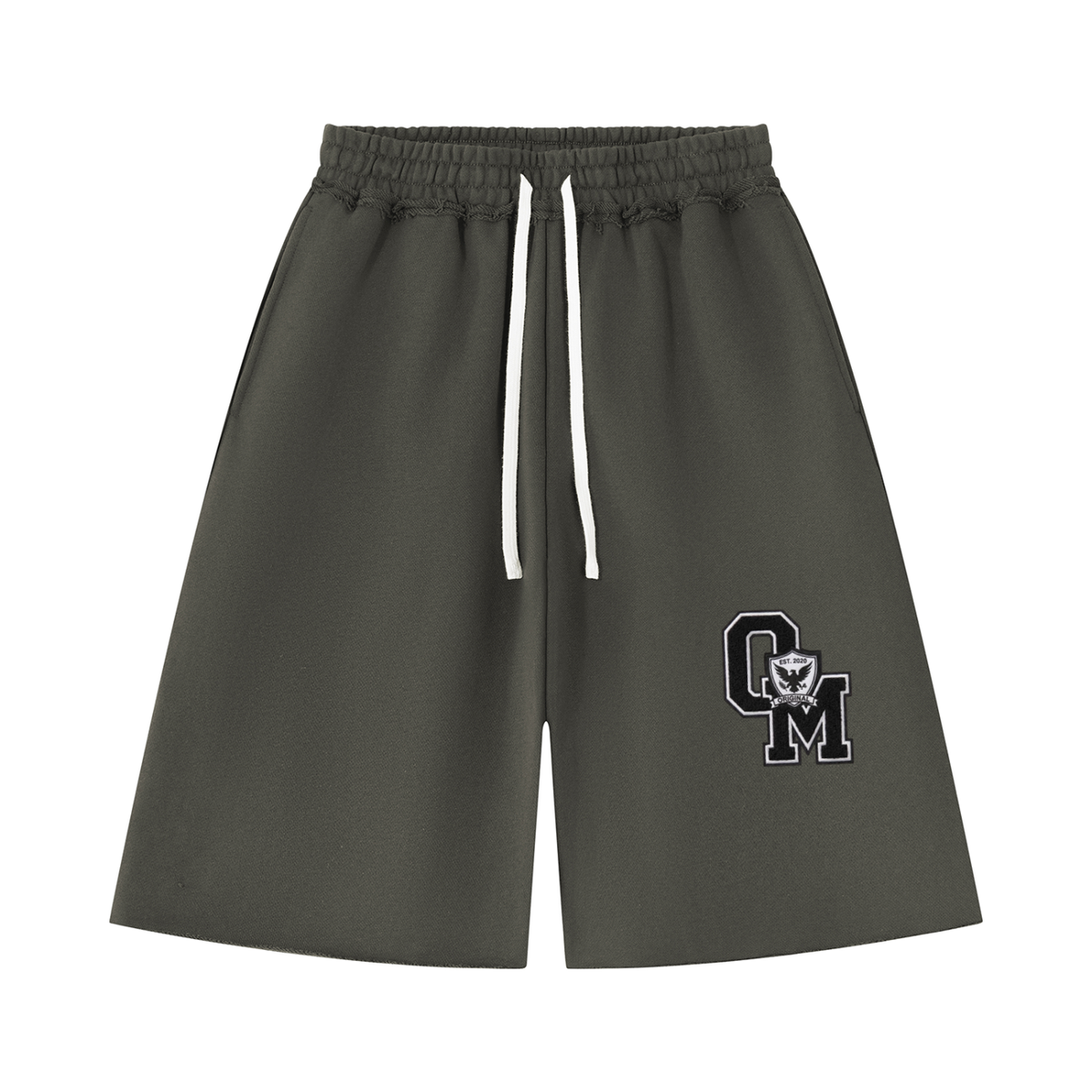 "OM" Zip up short set