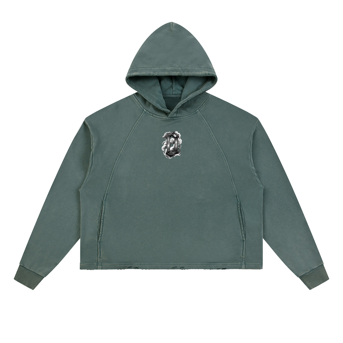 The Weight Of Originality (TWO) Vintage Washed Frayed-Hem Hoodie