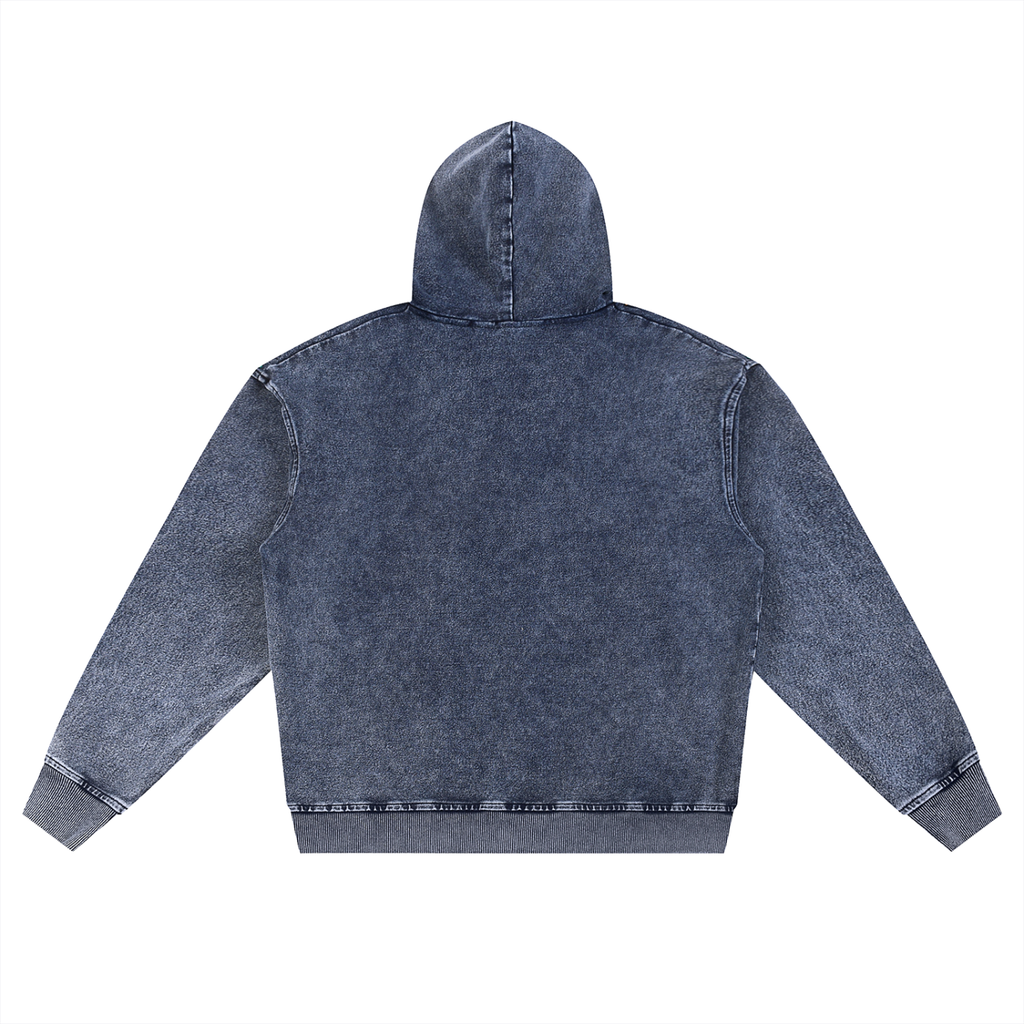 Only Made Original Snow Wash Oversized Zip-Up Hoodie