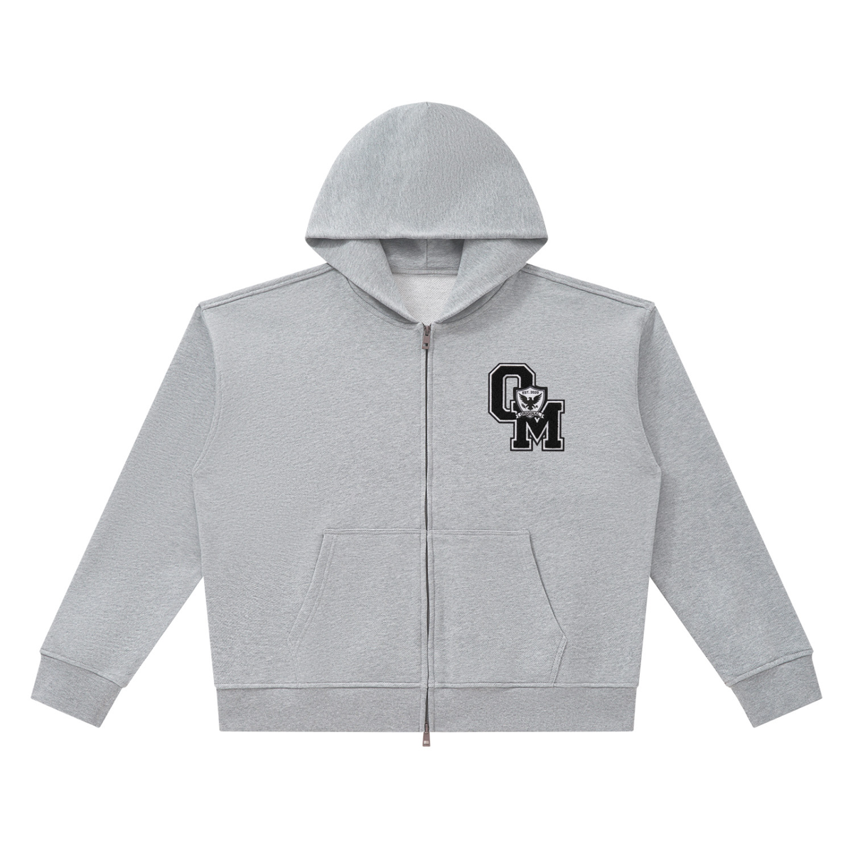 "OM" Zip up short set