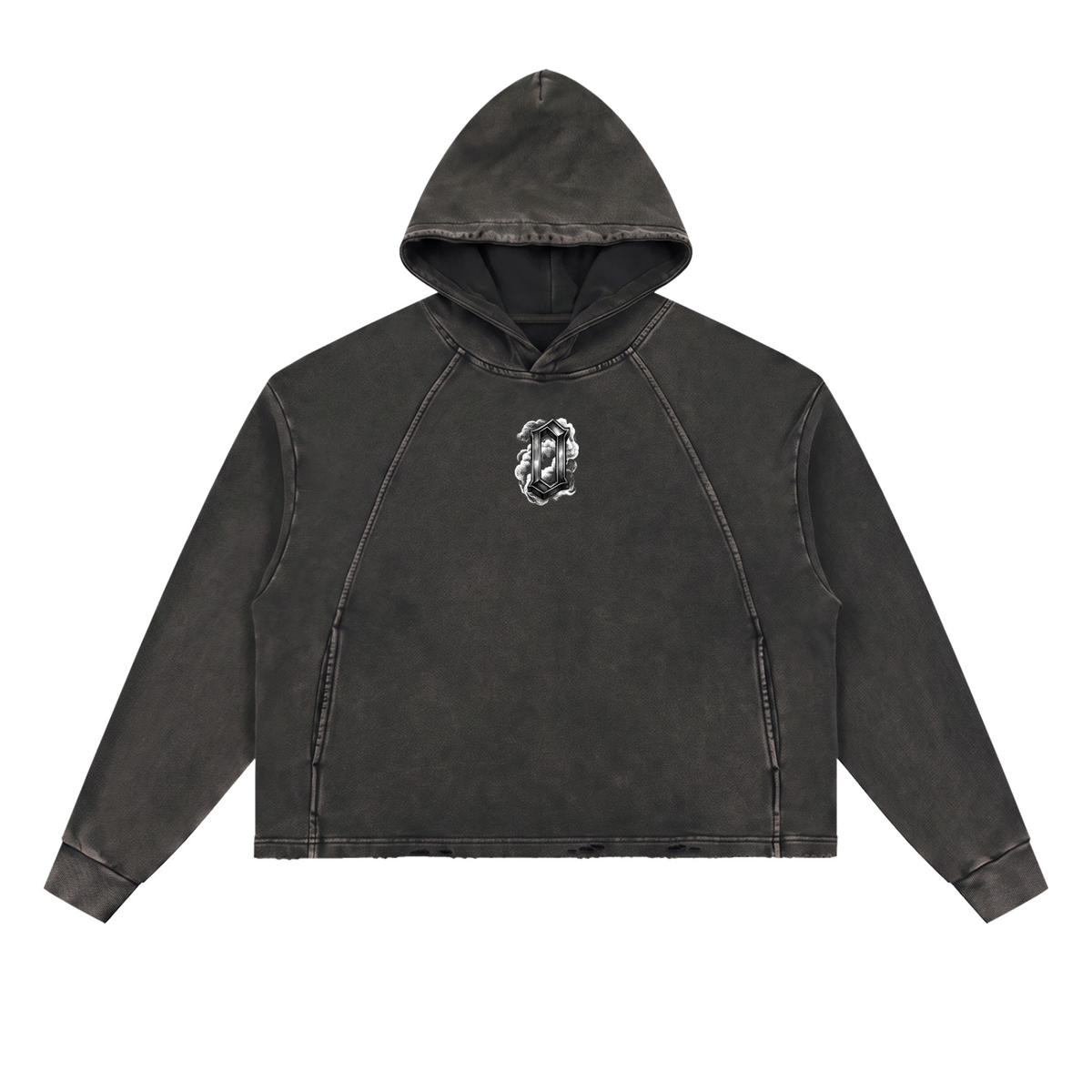 The Weight Of Originality (TWO) Vintage Washed Frayed-Hem Hoodie
