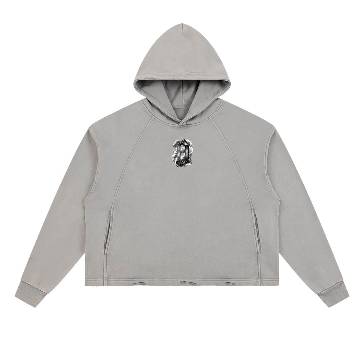 The Weight Of Originality (TWO) Vintage Washed Frayed-Hem Hoodie