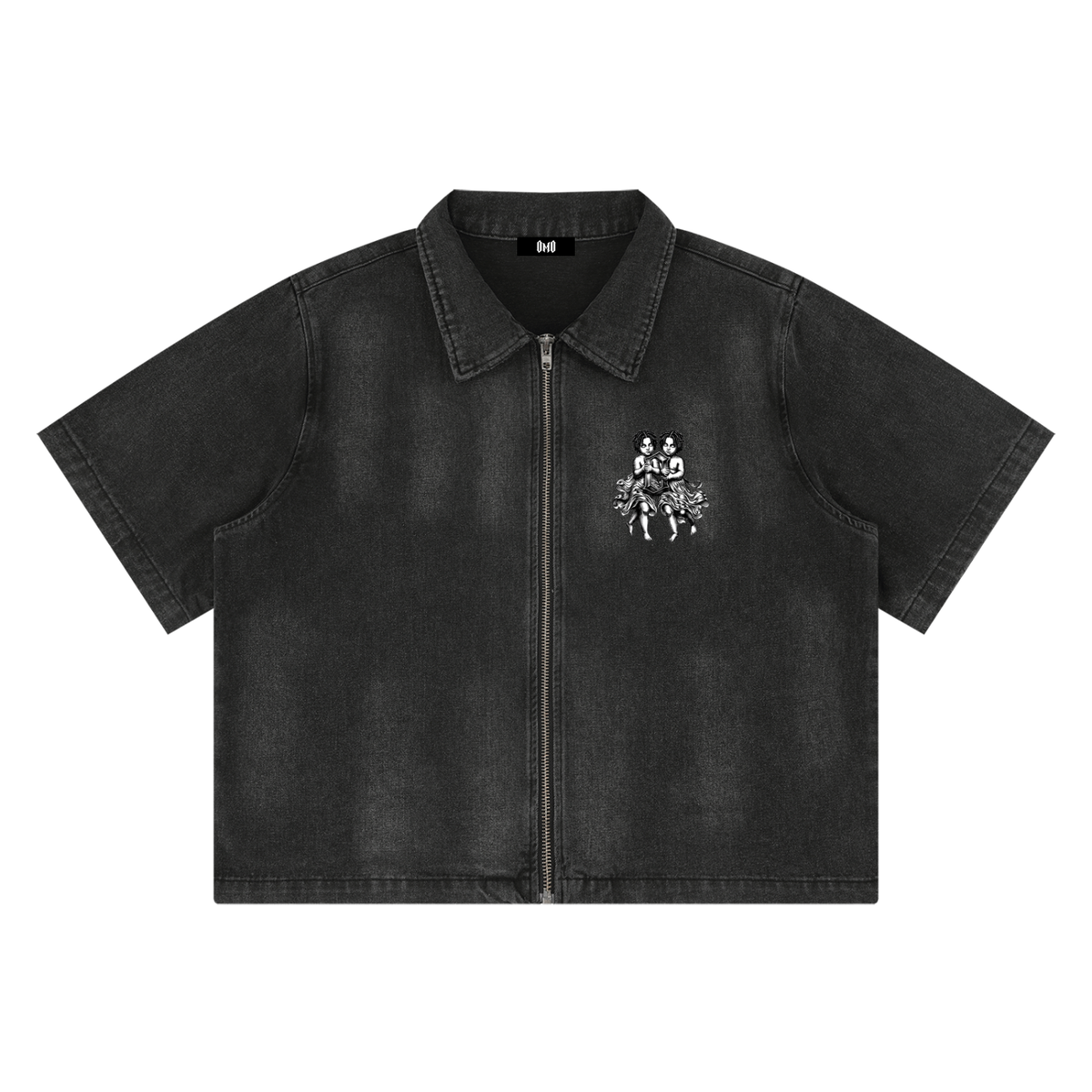 The Weight Of Originality (TWO) Vintage Washed Full-Zip Denim Shirt