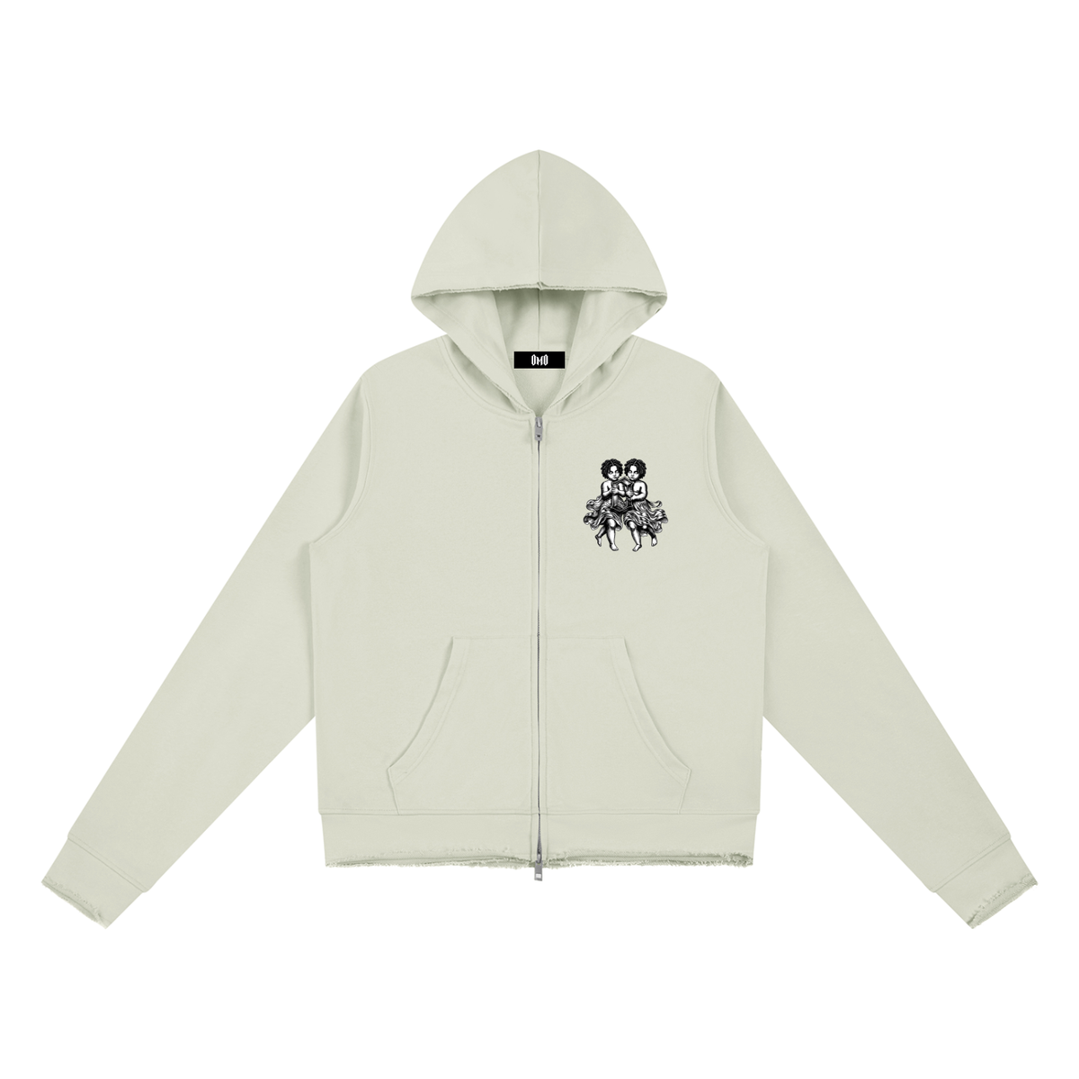 The Weight Of Originality (TWO) Women’s Raw Edge Full Zip Hoodie