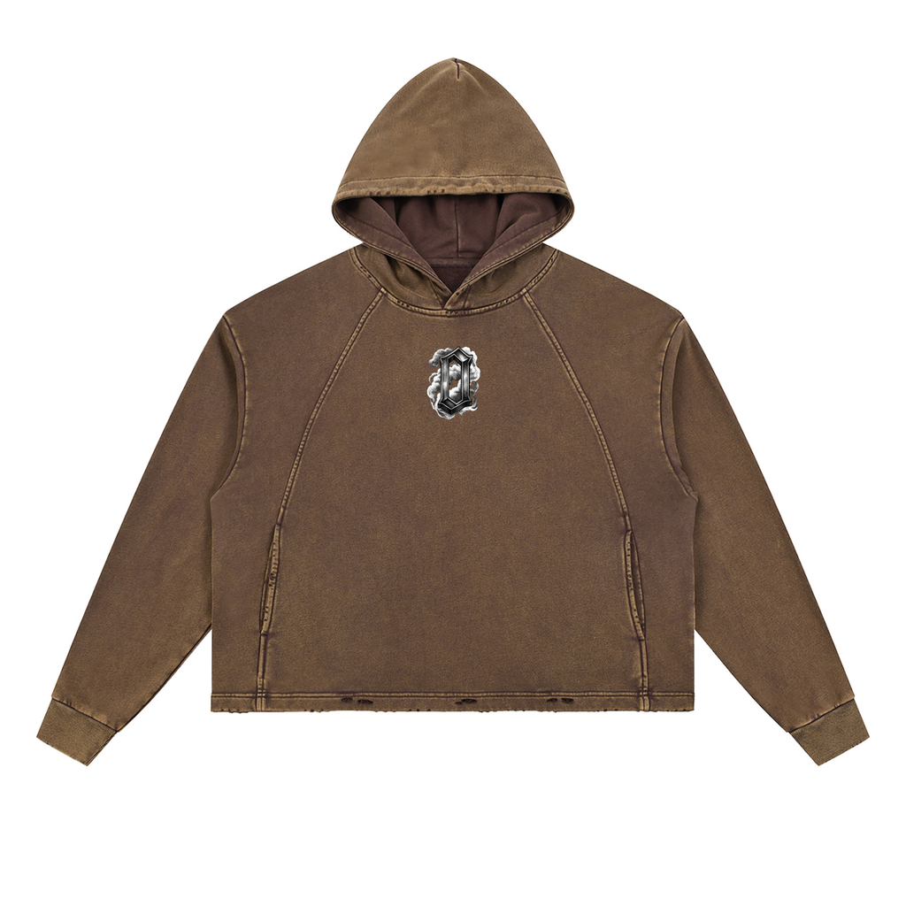 The Weight Of Originality (TWO) Vintage Washed Frayed-Hem Hoodie