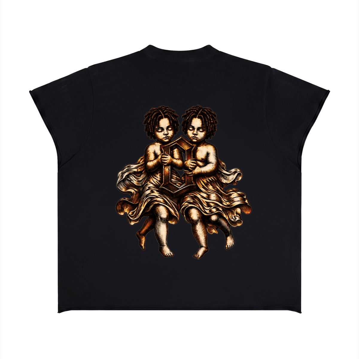 The Weight Of Originality (TWO) Rusted Boxy Raw Edge T-Shirt