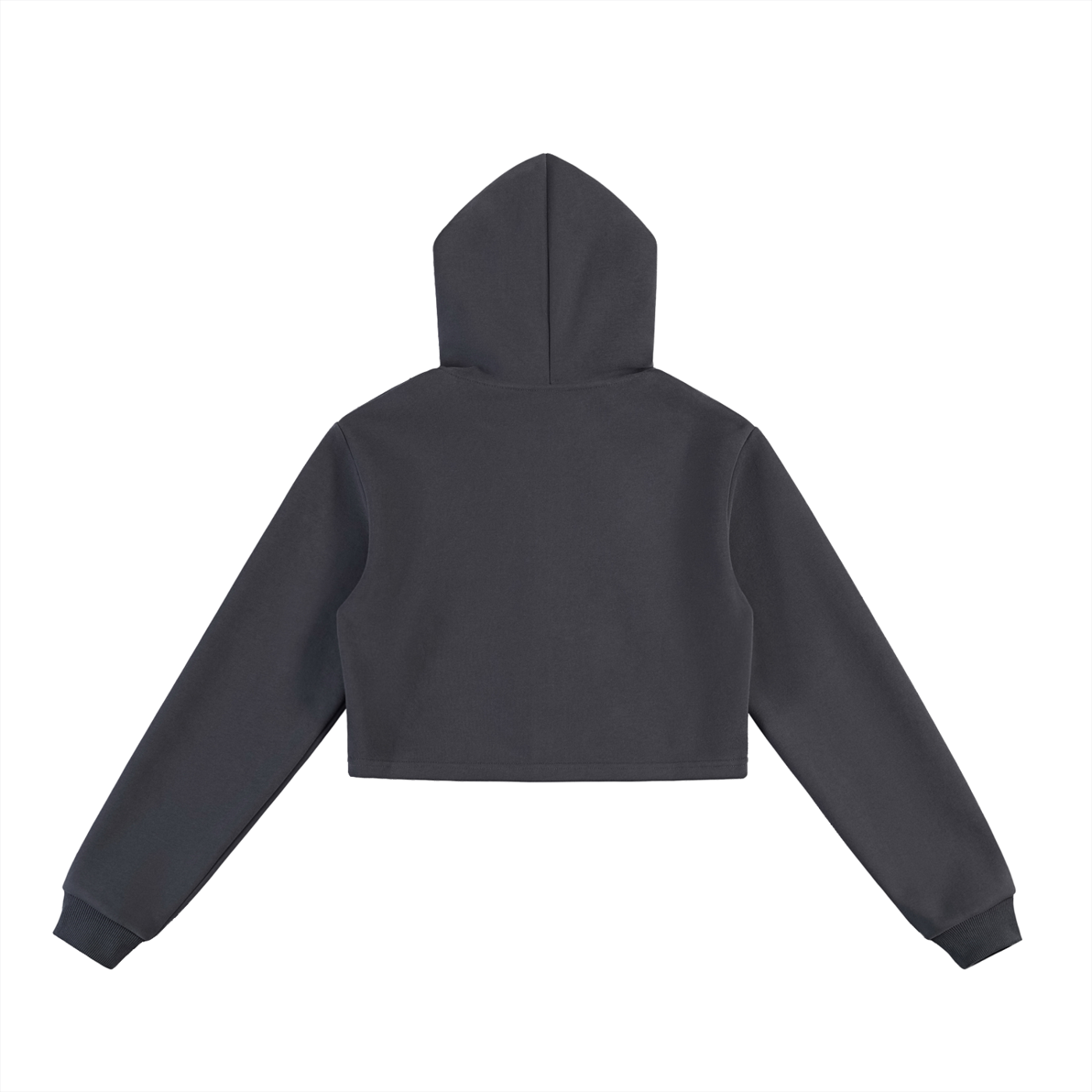 Essential Cropped Protected Heart Zip-Up Hoodie