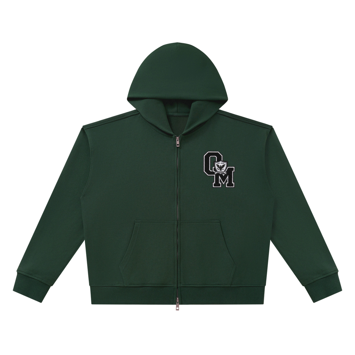 "OM" Zip up short set