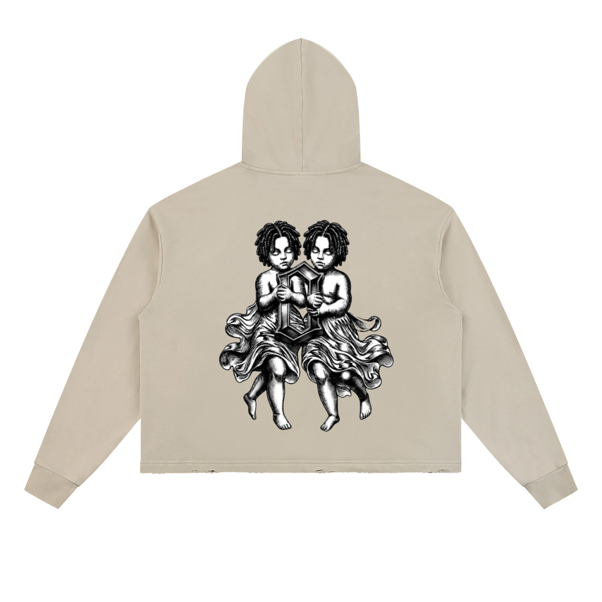 The Weight Of Originality (TWO) Vintage Washed Frayed-Hem Hoodie