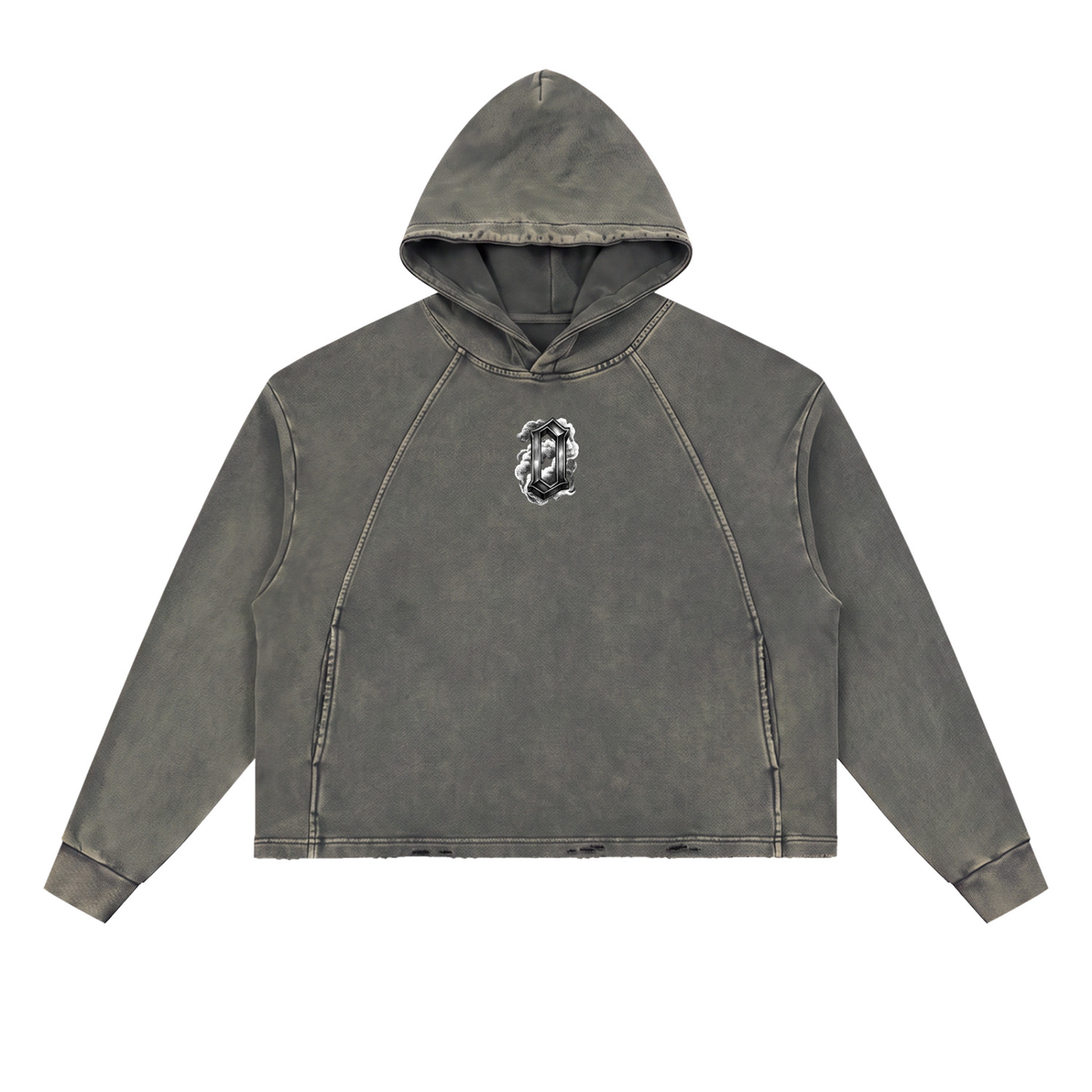 The Weight Of Originality (TWO) Vintage Washed Frayed-Hem Hoodie