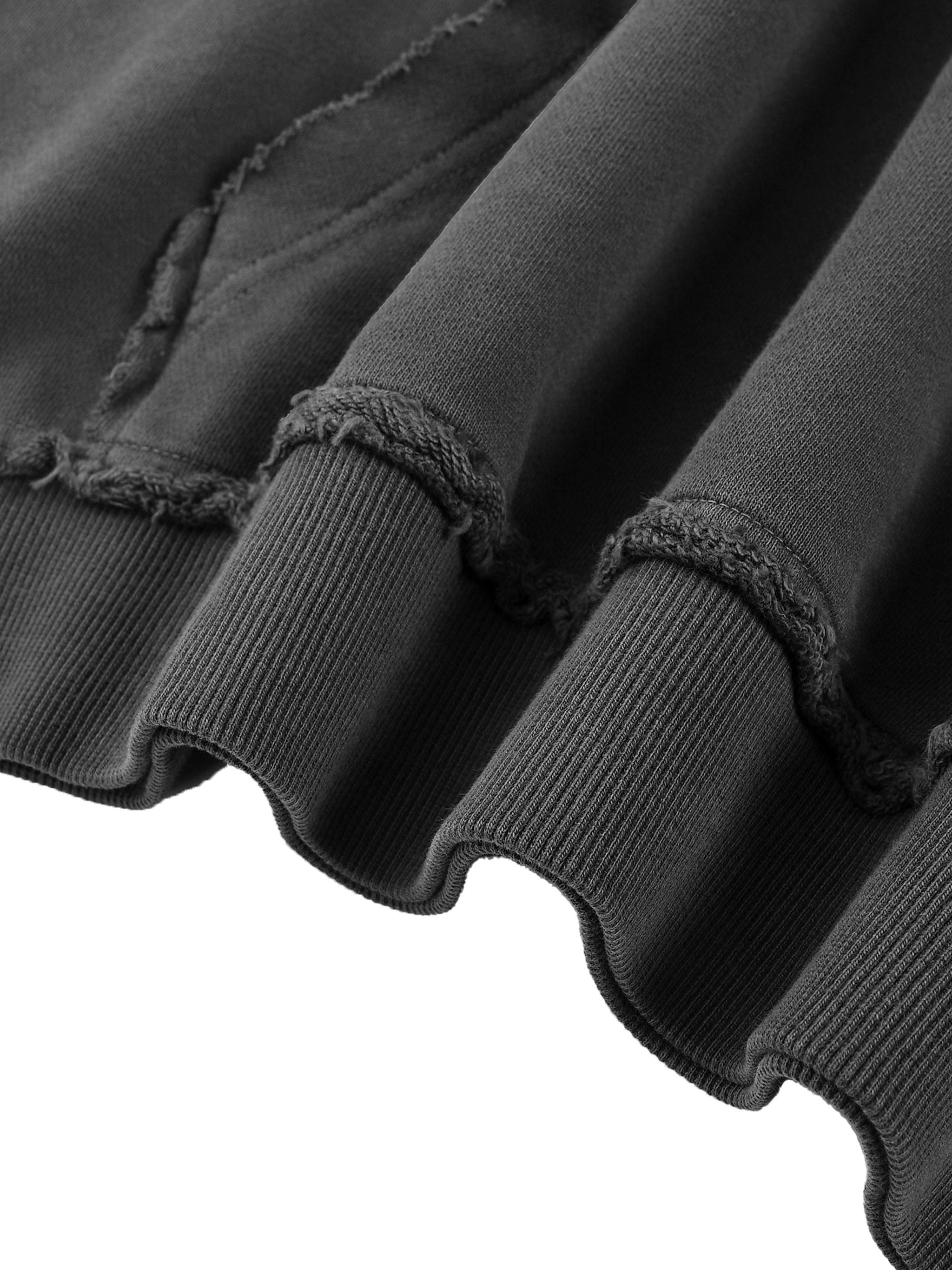 Only Made Original Snow Washed Raw Edge Double Layered Hoodie