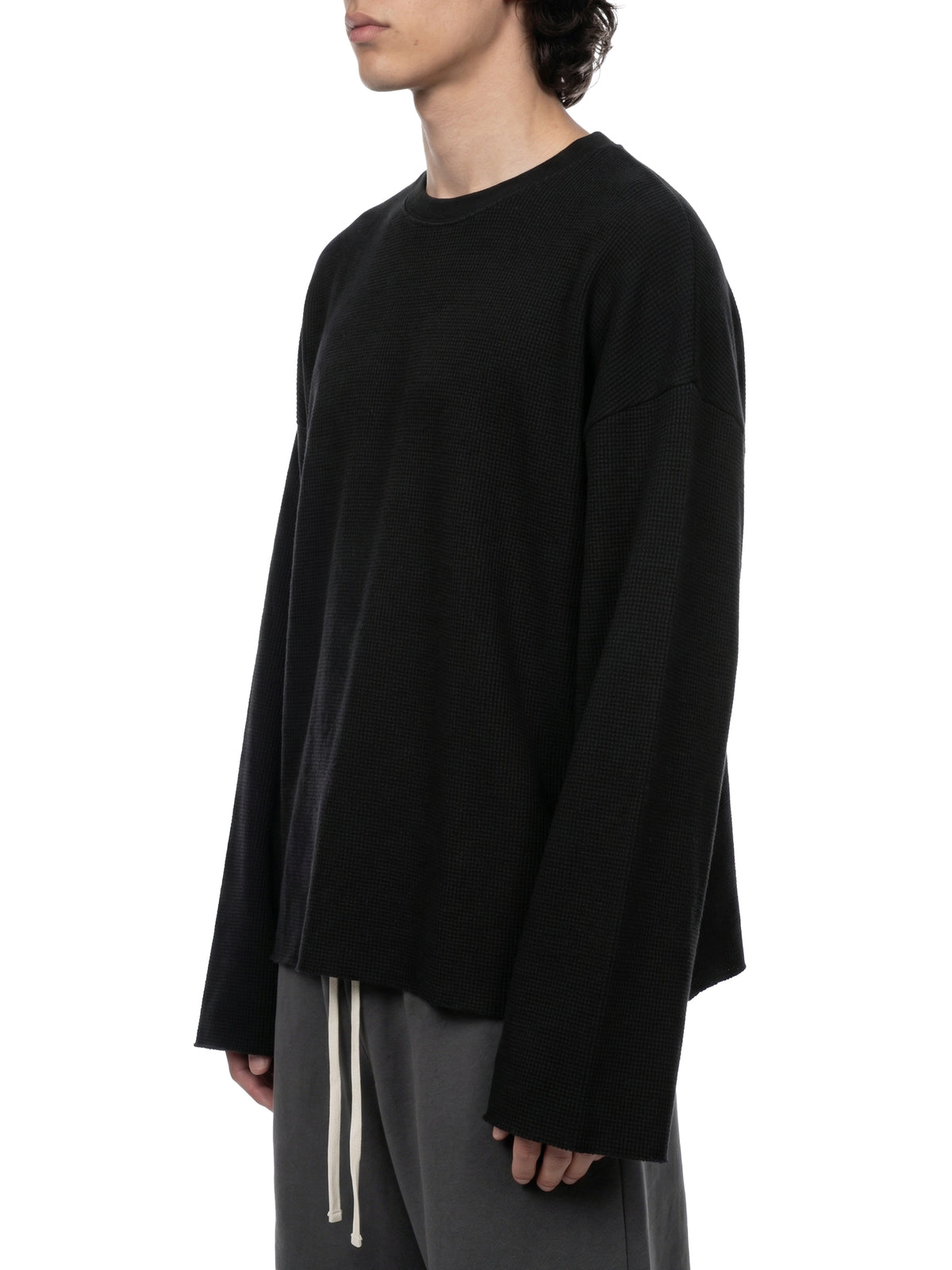 Protected Heart Waffle Raw Edge long sleeve
