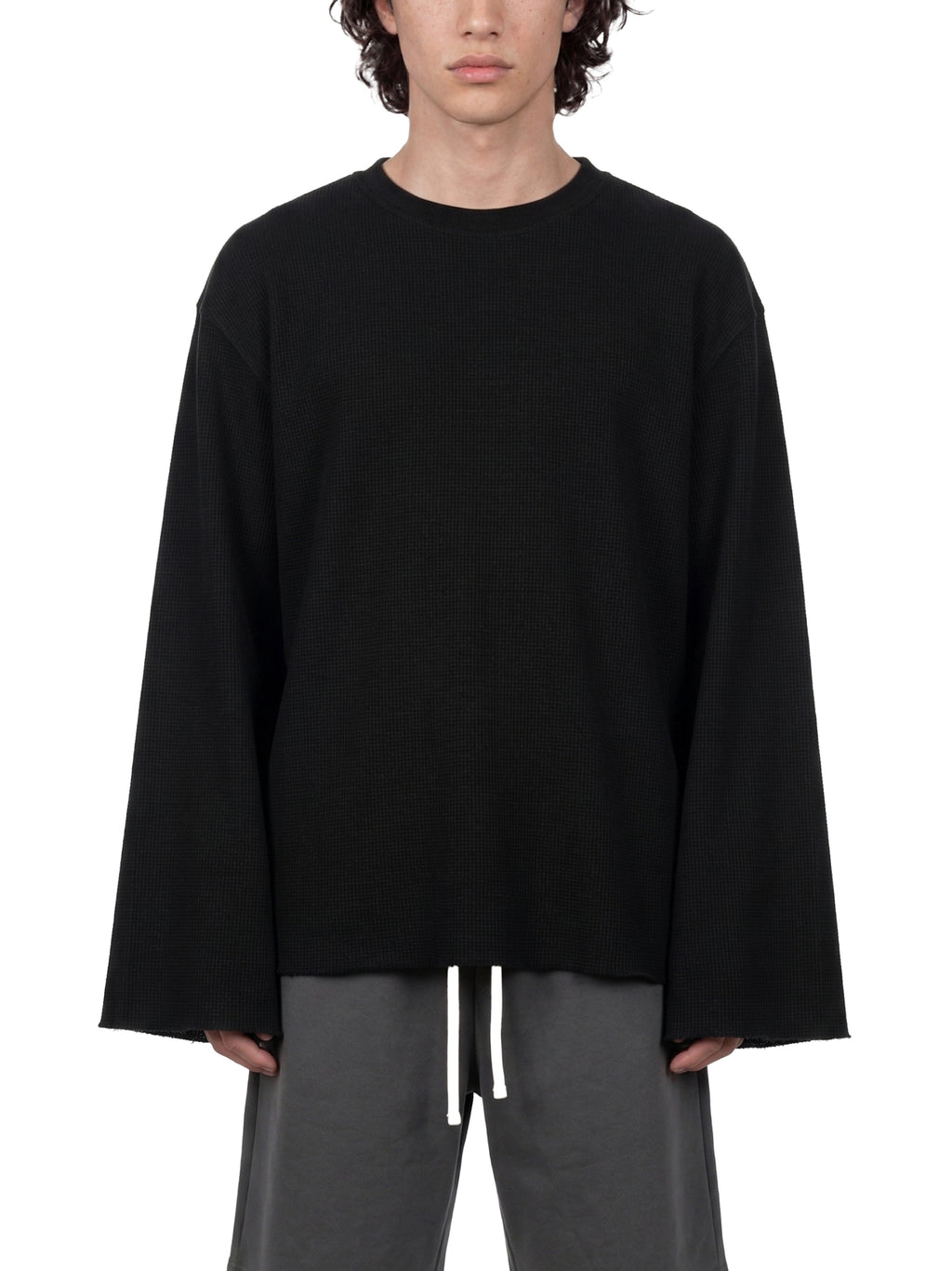 Protected Heart Waffle Raw Edge long sleeve