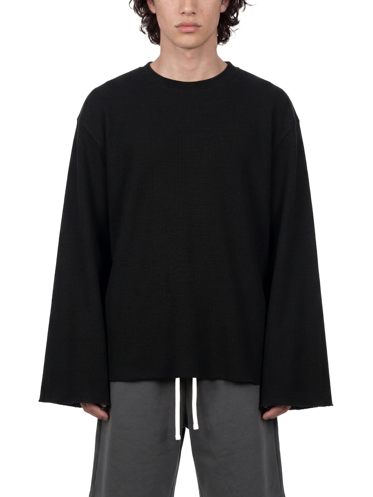 Protected Heart Waffle Raw Edge long sleeve